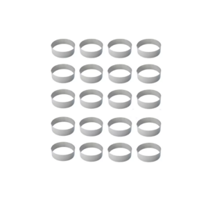 100 Aro Modelador Inox 3cm Altura Pão, Massas, Carne de hamburguer Forma, Cortador